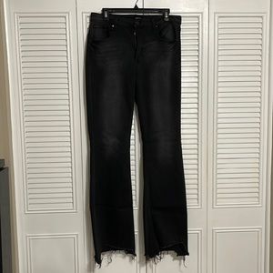 Distressed Black flare jeans-C’EST TOI Size 13/30